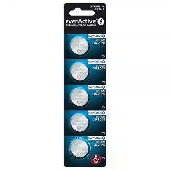 Pilha de lítio mini everActive CR2025 - Blister 5 unid.