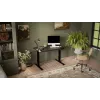Secretária Cama Meble com regulação elétrica de altura MOON 121x67 cm, tampo retangular de aglomerado, 72–120 cm preta/san sebastian
