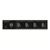 Delock 63309 hub USB industrial externo, 4 x USB 3.0 Type-A, proteção ESD de 15 kV, caixa metálica, montável na parede