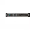 Extensão elétrica Brennenstuhl 1391010400 3m 4 tomadas AC interior preto prateado