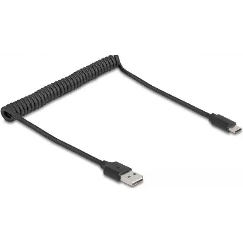 Cabo USB DeLOCK 90133 USB 2.0 0,8 m preto