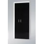 Cama Meble SAMBA 1 BI/CZ roupeiro, branco / preto brilhante