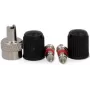 Conjunto de válvulas de bicicleta FISCHER 85492 — conjunto de 5 peças com 2 núcleos de válvula