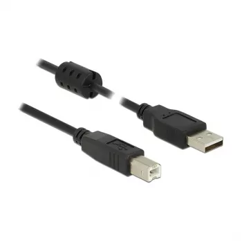 Cabo USB DeLOCK 84896 USB 2.0 1,5 m USB A USB B Preto