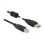 Cabo USB DeLOCK 84896 USB 2.0 1,5 m USB A USB B Preto