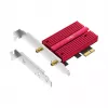 Placa de rede interna WLAN Bluetooth Cudy WE9300S PCIe, Wi‑Fi 7 (802.11be) tri-band 2.4/5/6 GHz, 5765 Mbit/s, Bluetooth 5.4, antena externa 2x2