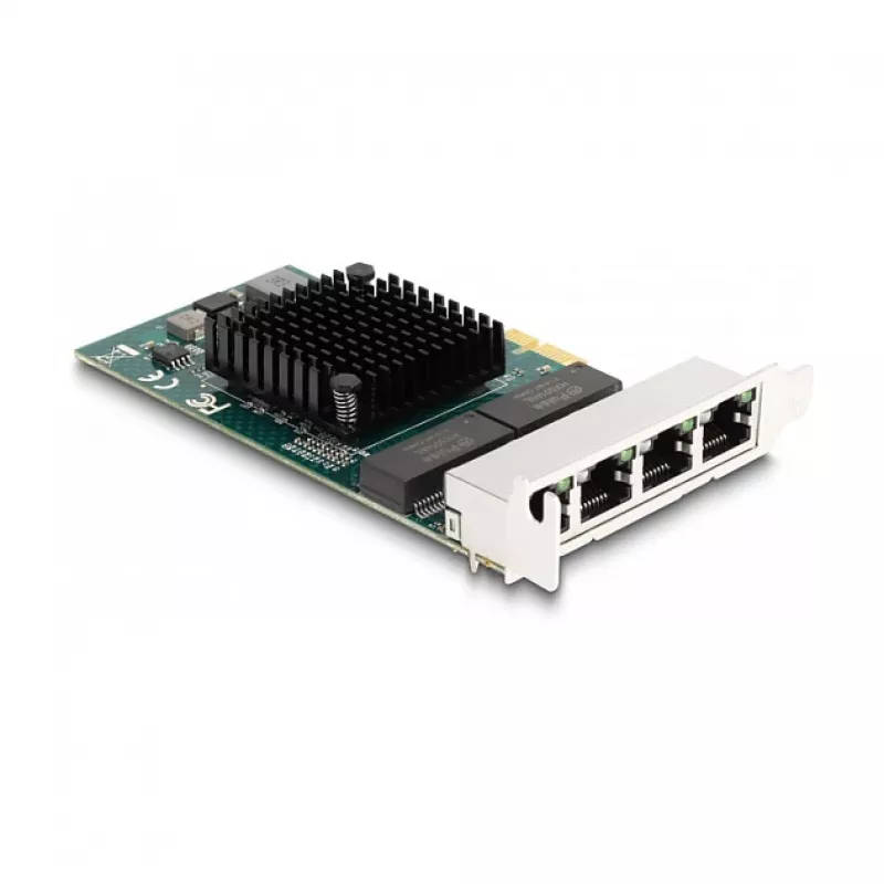 Placa DeLOCK PCI Express x1 para 4 x RJ45 Gigabit LAN BCM