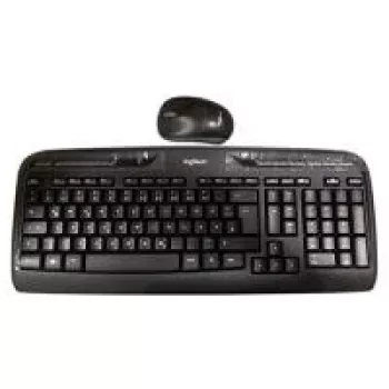 Logitech Wireless Combo MK330, conjunto teclado-rato, alemão, preto (920-003967)