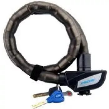 Cadeado de bicicleta FISCHER 85861 — comprimento 900 mm, diâmetro 24 mm, preto