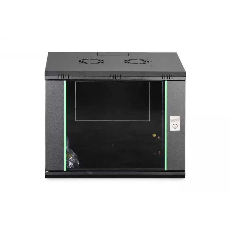 Armário de rack para montagem na parede DIGITUS Dynamic-N 9U, 600x450 mm (LxP), IP20, fechadura com chave, desmontado