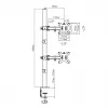 Suporte de secretária Maclean MC-967 para dois monitores em vertical, suporte de ecrã VESA máx. 100x100, 13-27, 2x 9 kg, revestimento em pó, inclinável, rotativo, ajustável