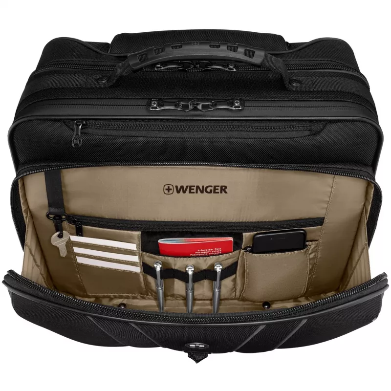 Mala para portátil com rodas Wenger Legacy Série preta para 15,6 polegadas (39,62 cm) com compartimento para tablet