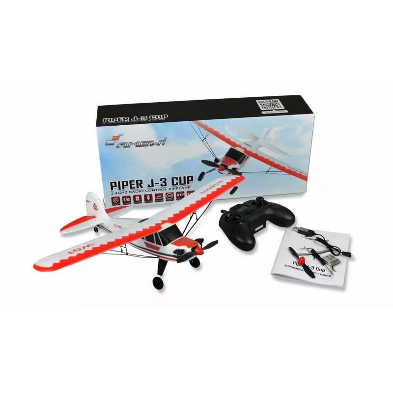 Amewi Piper J-3 CUP motor elétrico 500 mAh 60 g