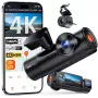 Dashcam para automóvel VANTRUE N4 PRO S 3 canais (frente + interior + traseira), 3840x2160, F/1.8, Wi‑Fi, GPS, ecrã 3,19 polegadas
