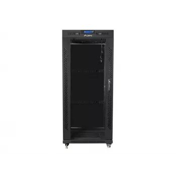 Rack autónomo LANBERG FF01-6627-12BL 19 polegadas 27HE 600x600 mm porta de vidro, capacidade de 800 kg