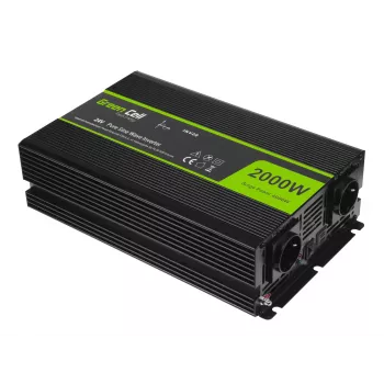 Conversor de tensão Green Cell INV20, 24 V DC para 230 V AC, 4000 W, 50 Hz, entrada 40 A, para interiores, preto