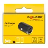 DeLOCK 64278 Mini carregador de automóvel USB-C PD 3.0, 30 W, 3 A, preto