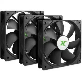 INTER-TECH 88887289 Ventoinha de caixa 120mm Pack de 3 Preto