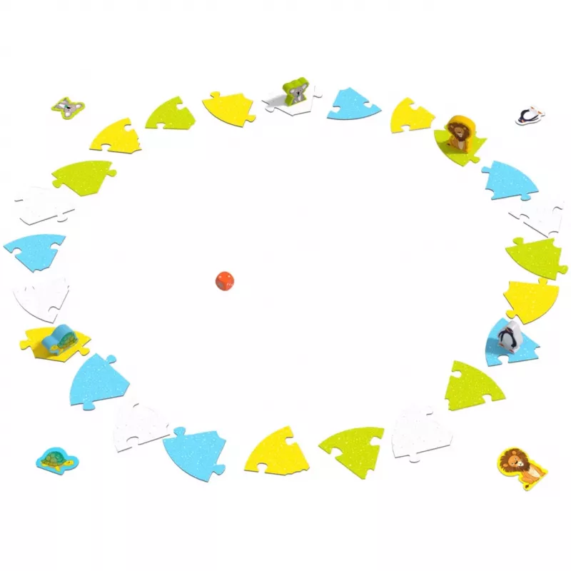 Jogo e puzzle - Onde vivem o leão e companhia, jogo de tabuleiro