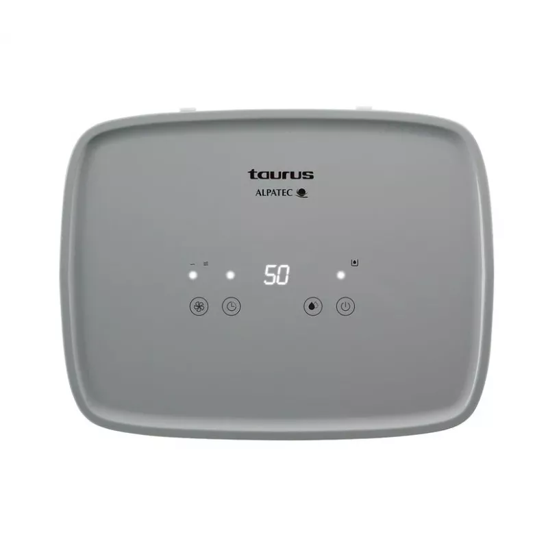 Desumidificador Taurus DH1201 — depósito de 2,5 L, 90 m³/h, 210 W, 43 dB, R290