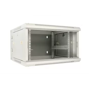 Armário rack de parede Extralink 6U 600x600 AZH cinzento montagem na parede, tipo basculante
