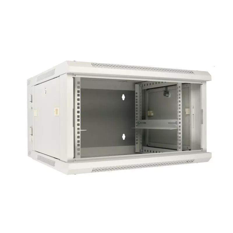 Armário rack de parede Extralink 6U 600x600 AZH cinzento montagem na parede, tipo basculante