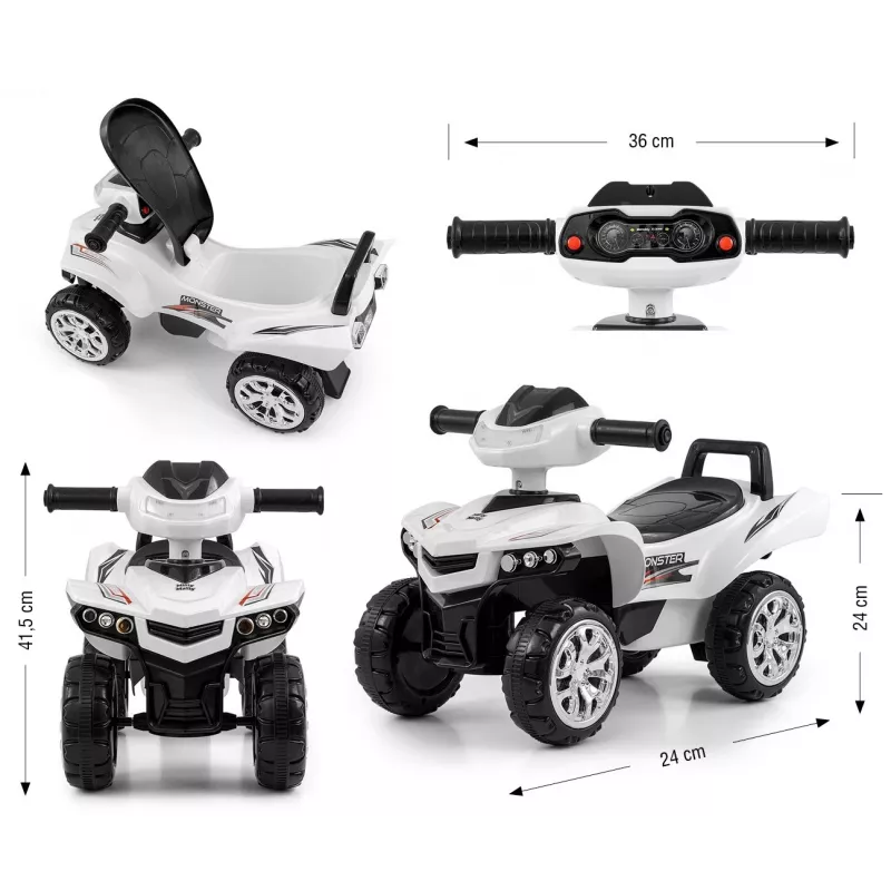 Veículo de deslizar milly mally Vehicle Monster branco — modelo 5694
