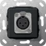 Conector fêmea XLR GIRA série D módulo preto mate 566710 (566710)