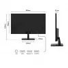 Monitor JAPANNEXT 4K UHD 71,1 cm (28 polegadas) 3840x2160 píxeis, painel IPS, 5 ms, 60 Hz, AMD FreeSync, HDMI, DisplayPort (JN-I280UHD60F-P)