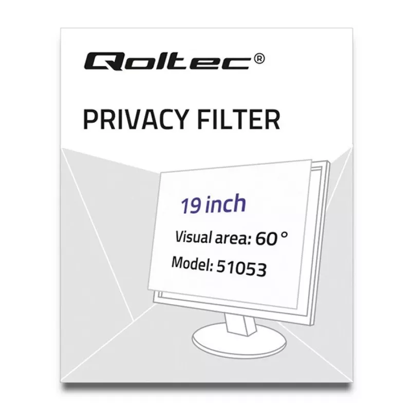 Qoltec 51053 filtro de privacidade para ecrã 48.3 cm (19) monitor