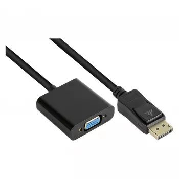 Adaptador DisplayPort macho para VGA fêmea, 1920*1200 @60Hz, contactos banhados a ouro, aprox. 20cm, Good Conn (DP-AD11)
