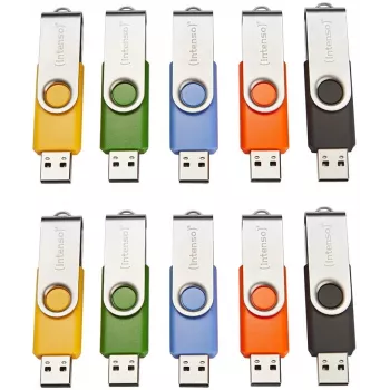 Intenso Basic Line Pen USB 4 GB, USB Type-A 2.0, pack de 10, multicolor