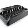 Carregador de baterias everActive UC-800 AC 12V 3A — para LiFePO4/LiPo/NiMH, suporta AA/AAA/9V, até 10 baterias, entrada 12 V, visor integrado, preto