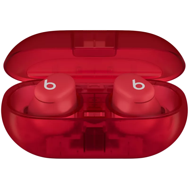 Beats Solo Buds - auriculares true wireless - Transparent Red, modelo A3151 A3150 A3152