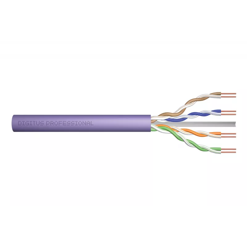 DIGITUS - Cabo a granel - 100,0 m - UTP - CAT 6 - violeta (DK-1613-VH.1)