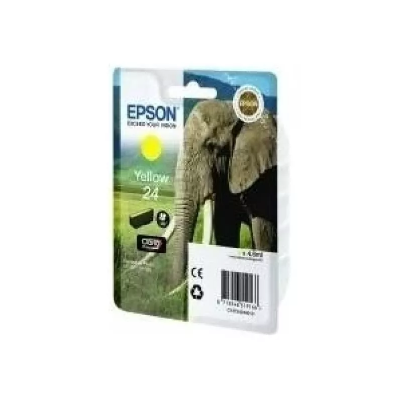 Tinteiro Epson Elephant embalagem individual amarelo 24 Claria Photo HD, amarelo, tinta pigmentada, 1 unid.
