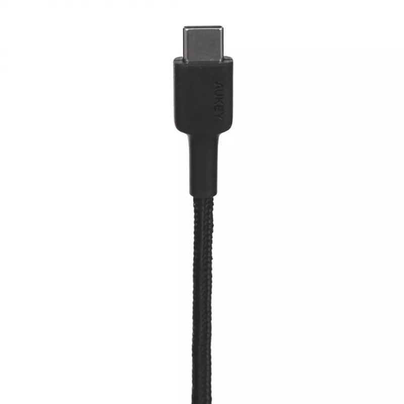 AUKEY CB-CD30 cabo de USB-A para USB-C 0,9 m, entrançado de nylon, 60W PD, 3A, preto
