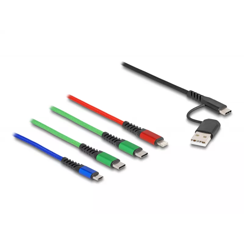 Cabo USB DeLOCK 87035 1,2 m USB 2.0 USB A USB C Micro USB-B Lightning