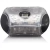 Rádio portátil com leitor de CD Lenco SCD-24TR — FM, saída de 4W, LCD, antena telescópica, alimentação por rede/pilhas, 6 pilhas C