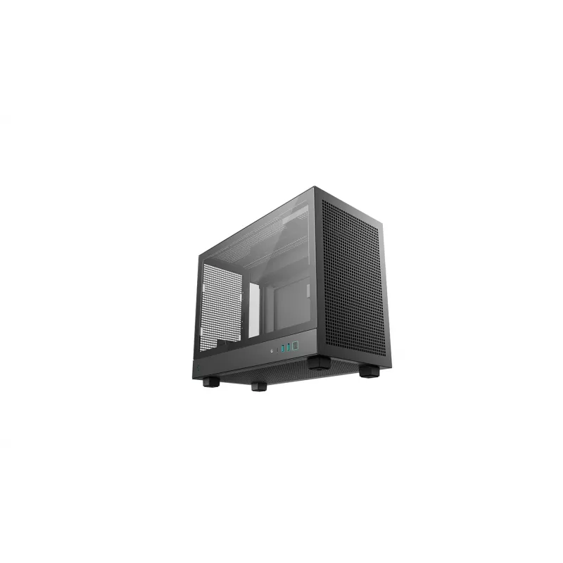 DeepCool CH160 PLUS R-CH160-BKNGM0-G caixa compacta para computador (SFF), Mini-ITX/Micro-ATX, vidro temperado, preta