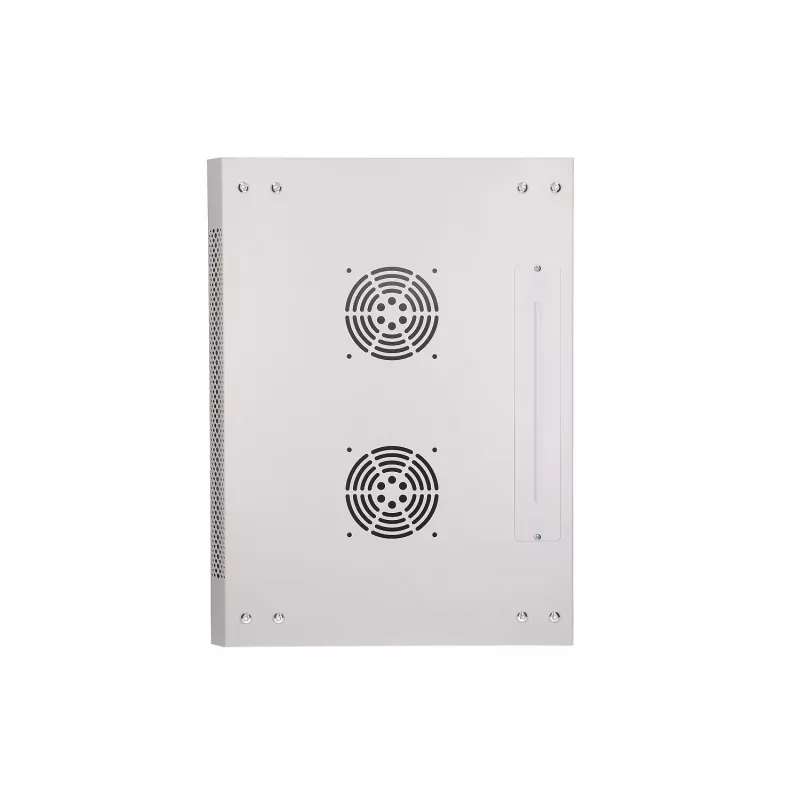 Armário Rackmount Extralink 12U 600x450 ASP cinzento montado na parede, porta metálica