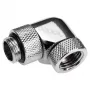 Alphacool Eiszapfen Connector Series - adaptador de montagem angular para sistema de refrigeração líquida - níquel prateado