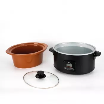 Panela de cozedura lenta Jata JEOL2145 5 L 210 W preto terracota botões 230 V