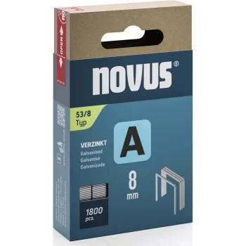 Recargas de agrafos NOVUS tipo A 53 8 mm, pack de 1800, para agrafadores de alta resistência