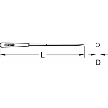 Lima de agulha redonda KS TOOLS, 3 mm (140.3052)