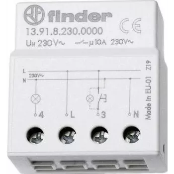 Interruptor de impulso Finder para montagem à superfície/embutir 1 unid. 13.91.8.230.0000 1 contacto de fecho 230 V/AC 10 A 2300 VA (13.91.8.230.0000)