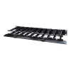 APC AR8612 organizador de cabos horizontal, de um só lado com tampa, 1U, 150 mm (6") de profundidade, preto