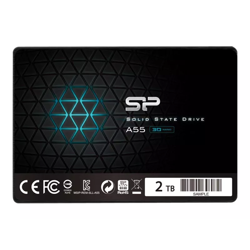 SSD SATA III 2,5 Polegadas Silicon Power Ace A55 — 2 TB, 560/530 MB/s, 3D-NAND