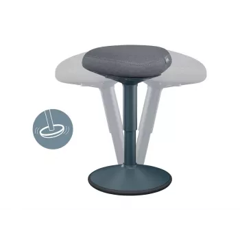 Cadeira de escritório Leitz 65440089 assento acolchoado cinzento estrutura em plástico