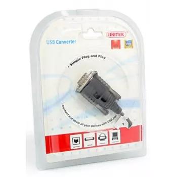 Adaptador de interface de cabo UNITEK Y-108 USB V.2.0 RS232 Preto (Y-108)